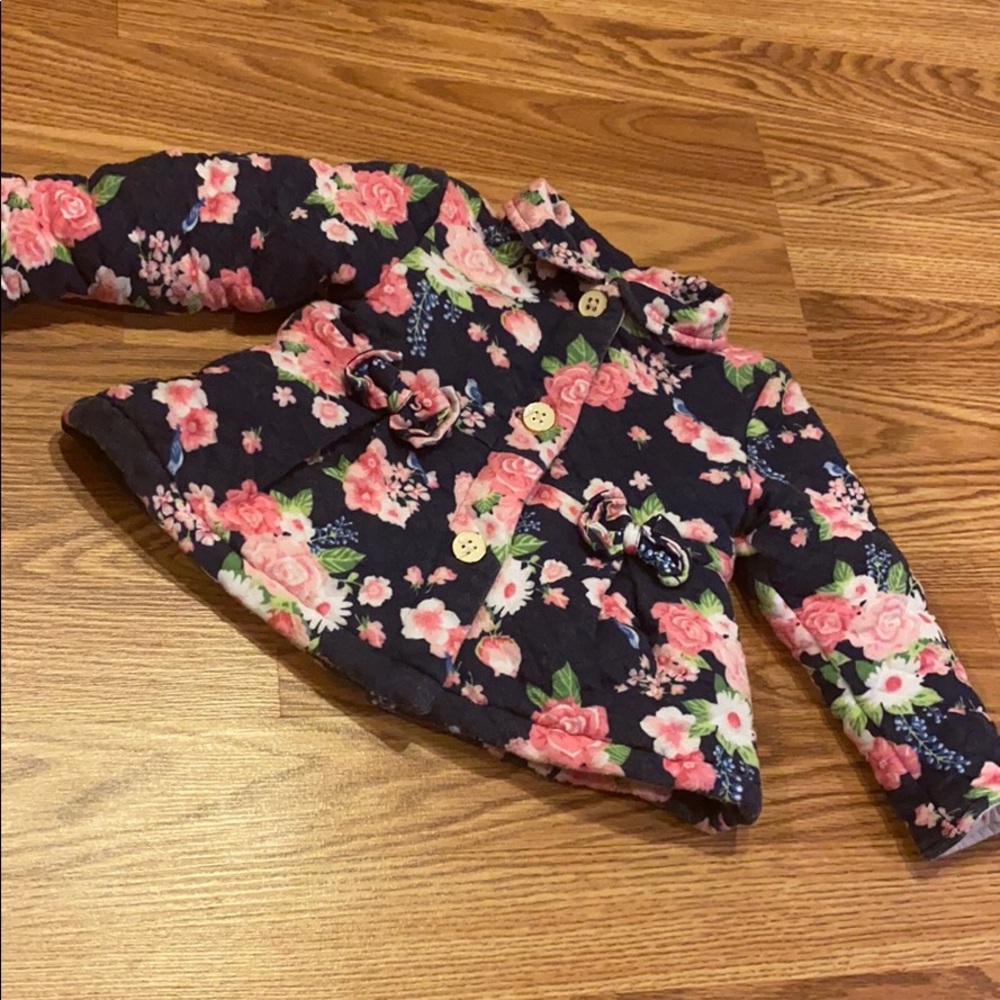 Floral quilted baby jacket 18 months